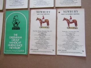 10 x Vintage Newbury Horse Racing Programmes / Racecards from the 1960s /70s b 5