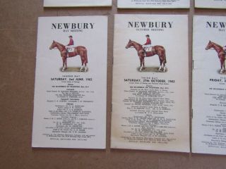 10 x Vintage Newbury Horse Racing Programmes / Racecards from the 1960s b 4