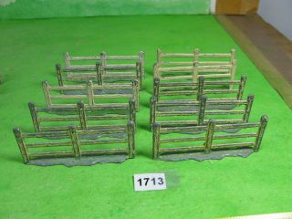 Vintage Fgt Lead Farm Fencing X10 Sections Collectable Toy Models 1713