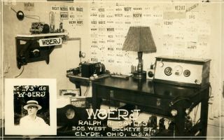 W8erj Ralph H.  Sayles Clyde,  Oh Uncirculated Vintage Ham Radio Qsl Card