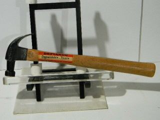 Vintage Defiance Stanley 10.  8 Ounce Curved Claw Hammer With Decal