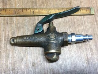 Vintage Brass Air Nozzle Sprayer 1/4 Jenkins Hy - Lo Airgun Blower