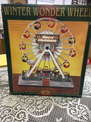 Vintage Maisto Winter Wonder Wheel 15 " Lighted Musical Ferris Wheel Christmas