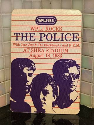 The Police Concert Sticker Wplj Fm 95.  5 1983 Shea Sting Bumper Radio Vintage