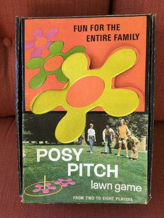 Vintage 1970’s Hippie Posey Pitch Lawn Game Complete W Instructions