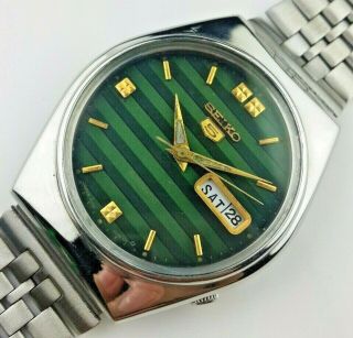 Vintage Seiko 5 6309a 17j Men Automatic Japan Dial Wrist Watch I6733