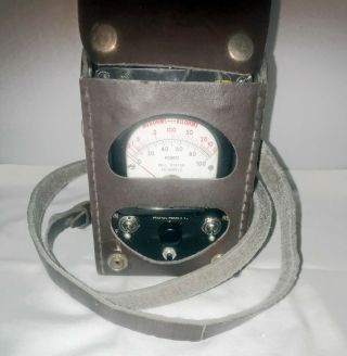 Vintage Bell Systems Ohms Megohms Tester Meter W/ Leather Case Ks - 8455