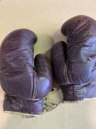 2 Vintage MacGregor Gold Smith Boxing Gloves Man Cave Decor 14oz 5