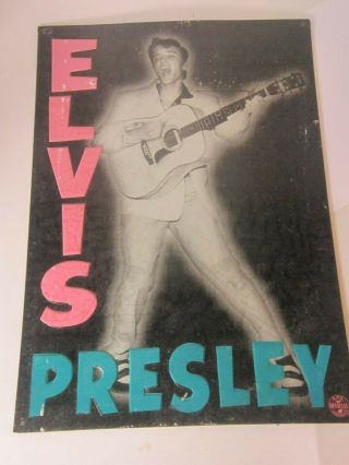 Vintage Elvis Metal Sign 1956 Concert Epe Discontinued Estate Find