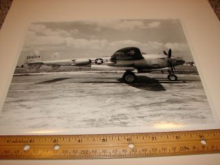 Vintage Military Airplane Aircraft Photo Photograph 8x10 Lockheed P - 38 Runway