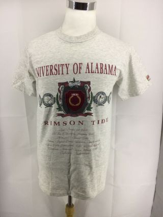 Vintage Nutmeg Alabama Crimson Tide T Shirt Men 