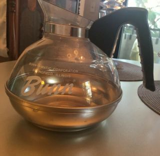 Vintage Bunn Commercial Coffee Pot Carafe Decanter,  Plastic & Metal