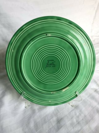 Vintage Fiestaware Plate 10.  5” Divided Light Green Early Full Glaze 3