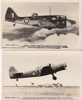 Vintage Postcard 2 X Defence Series Wackett & Oxford No 141 &140