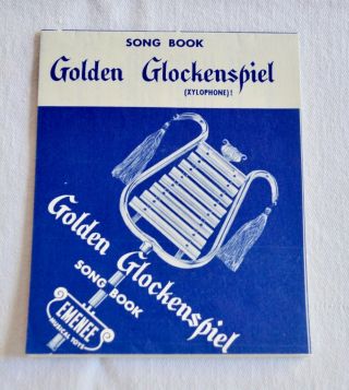 Vintage 1950s Golden Glockenspiel Xylophone Song Book Emenee Musical Toys