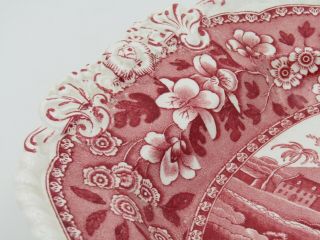 Vintage Copeland Spode ' s Tower Pink Floral Serving Platter 3
