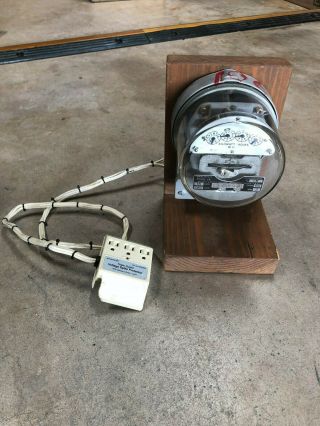 Vintage Sangamo 15a/120volt 2 - Wire Watthour Meter With Outlet
