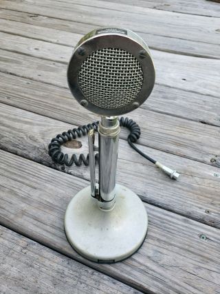 Estate Vintage Astatic D - 104 Ham Radio Microphone Chrome