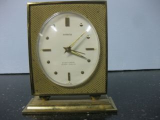 Semca Brass Eight Day Alarm Clock Vintage Eight Jewels