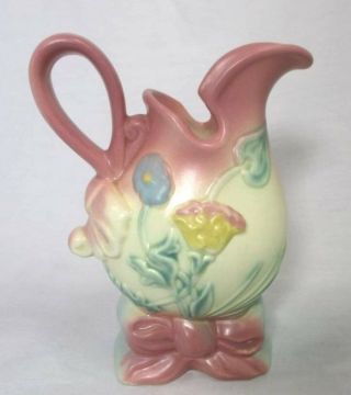 Vintage Hull Art Pottery Bow Knot B - 1 5 1/2 " Ewer/vase.  Ca 1949