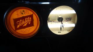 Vintage Large Schlitz Brewing Company Beer Lighted Clock Sign Parts Repair