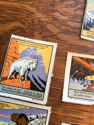 11 Vintage Cinderella Poster Stamps Great Northern Railway 4