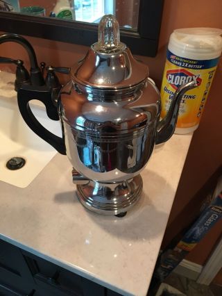 Vintage Farberware 6 Cup Electric Percolator Coffee Pot Model 208 No Cord