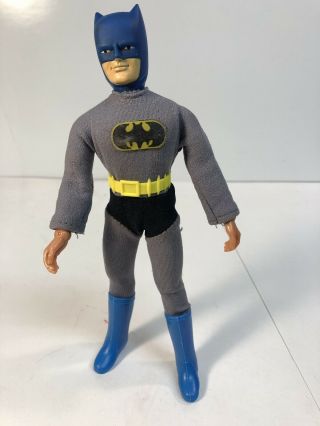Vintage 1974 Mego 8 " Batman Action Figure In Clothes With Boots