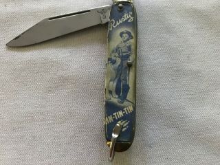 Rusty,  Rin Tin Tin Vintage Colonial Souvenir Pocket Knife