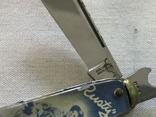 Rusty,  Rin Tin Tin Vintage Colonial Souvenir Pocket Knife 3