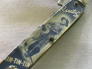 Rusty,  Rin Tin Tin Vintage Colonial Souvenir Pocket Knife 5