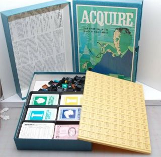 Vintage 1968 Board Game - Acquire By 3m Company - Complete Collectible
