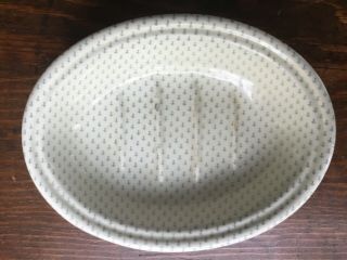 Vintage Crabtree & Evelyn Soap Dish.  White And Blue