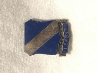 Sterling Vintage Us Military Insignia Pin Dui Army 51st Infantry Reg I Serve