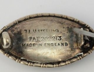 VTG sterling silver Butterfly wing night boat brooch pin Thomas Mott L England 5