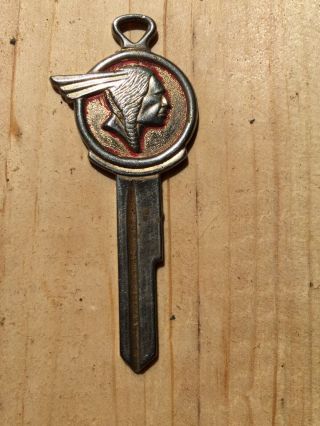 Vtg 1940’s - 1960’s Blank Key Pontiac Indian Emblem Automobile Key