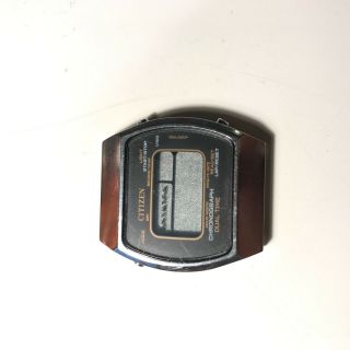Vintage Citizen Dual Time / Chronograph 41 - 2058 Lcd Digital Watch