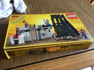 Vintage Lego 6061.  Siege Tower Lego Land Castle System Box.  Instructions