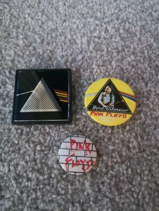 Vintage Pink Floyd /dave Gilmour Pin Badge Bundle Circa 1970s