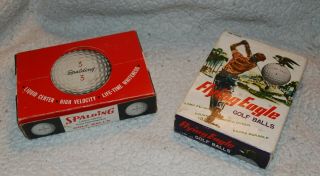 Vintage Un - Golf Balls In Originals Boxes Still Wrapped,  Spalding & F.  E.