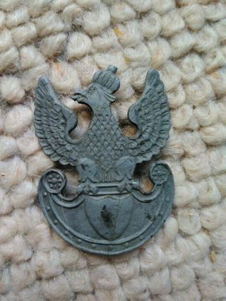Ww2? Vintage Unknown Polish Poland Eagle Cap Badge.