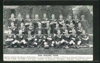 Rugby Postcard Vintage Zealand 