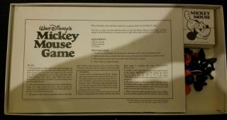 Vintage 1976 Walt Disney ' s Mickey Mouse Board Game By Parker Brothers Complete 5