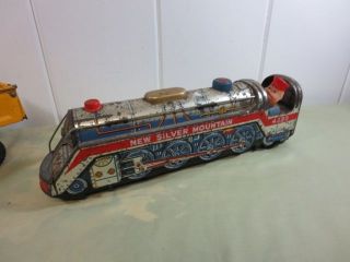 Vintage Silver Mountain 4230 Train Silver With Conductor Tin