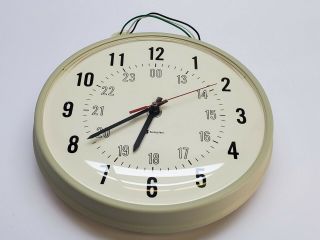 Vintage Simplex Fire Alarm Electronic Wall Clock 6310 - 8015 - 13 " Diameter