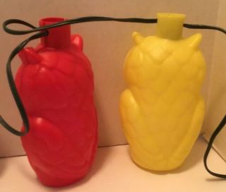 VINTAGE OWL BLOW MOLD LIGHTS PATIO RV PARTY STRING OF FIVE HALLOWEEN DECORATION 6