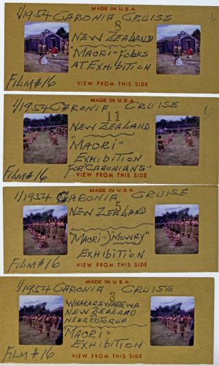 Set Of 4 Vintage Stereo Realist Photo 3d Stereoscopic Slides Zealand Maori