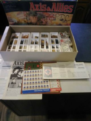 Vintage Axis & Allies Milton Bradley 1984 Board Game Complete