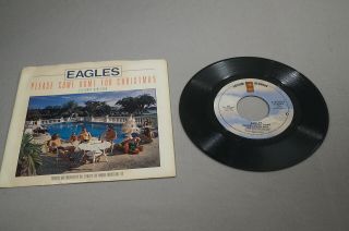 Vintage 45 Rpm Record - The Eagles Please Come Home For Christmas