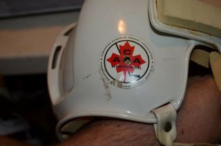 Vintage CCM Hockey Helmet - WHITE - Size 6 1/2 - 7 3/8 4